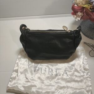 Furla Hand/Shoulder Bag black Genuine Leather